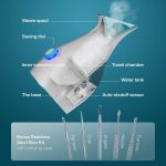 NanoSteamer Large 3-in-1 Nano Ionic Facial Steamer with Precise Temp Control - 30 Min Steam Time - Humidifier - Unclogs Pores - Blackheads - Spa Quality - Bonus 5 Piece Stainless Steel Skin Kit - Image 2